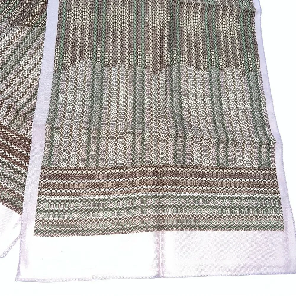 Lot of 3 Elegant Multicolor Silky Long Scarves Blue/Tan/Mauve